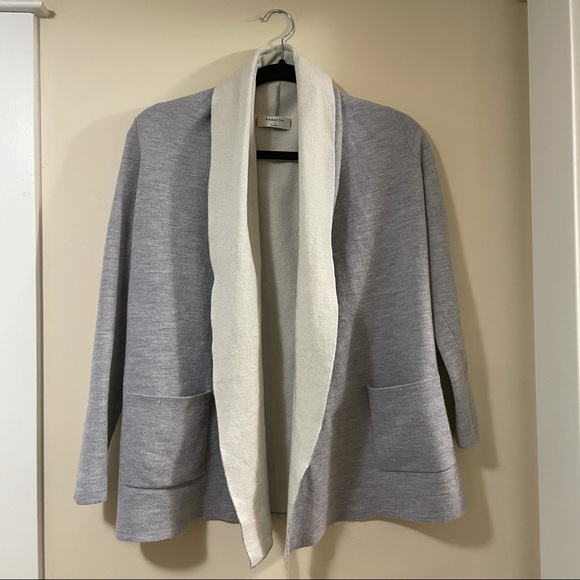 Babaton Beekman Merino Wool Open Cardigan in Grey - Picture 3 of 7